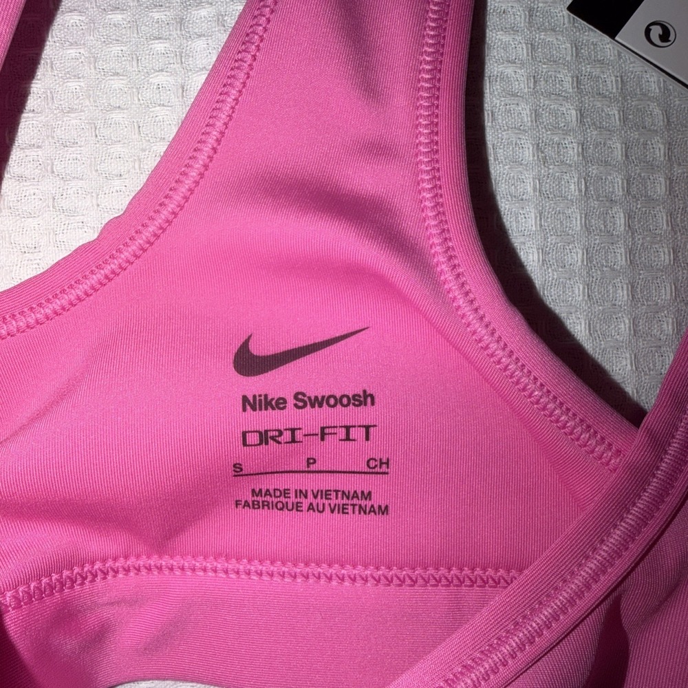 Nike Dri-Fit Swoosh Women's Training Sports Bra Pink Sz Small - Picture 3 of 4
